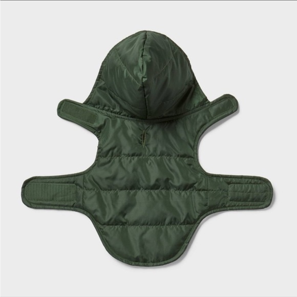 Target Classic Dog Puffer Vest Size Small Wondershop Dark Green Jacket like new - Picture 2 of 10